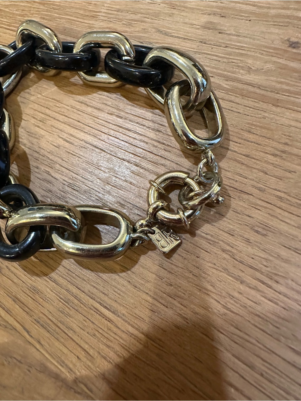 Banana Republic Gold and Black Link Bracelet